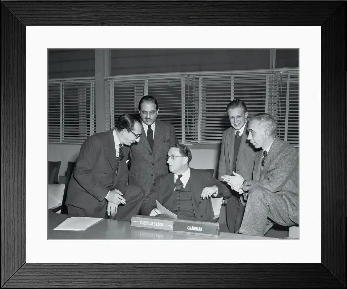 Framed Print : Members of UN Commission for India and Pakistan Framed Print : Members of UN Commission for India and Pakistan