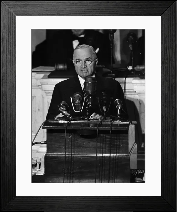 Framed Print : Harry Truman Speaking to Congress Framed Print : Harry Truman Speaking to Congress
