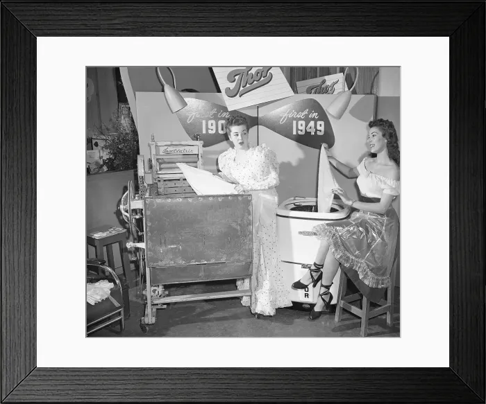 Framed Print : Old and New Washing Machines Framed Print : Old and New Washing Machines
