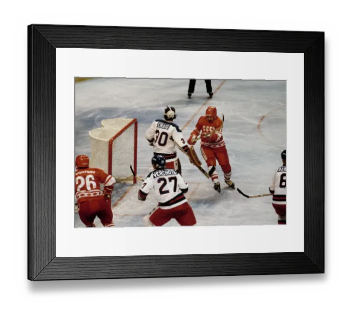 Framed Print : USSR Vs USA At Winter Olympics