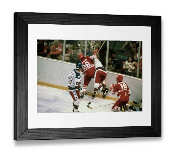 Framed Print : USSR Vs USA At Winter Olympics
