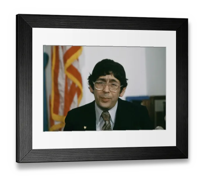 Framed Print : Ted Weiss. American Democratic politician Ted Weiss (1927 - 1992), US Representative