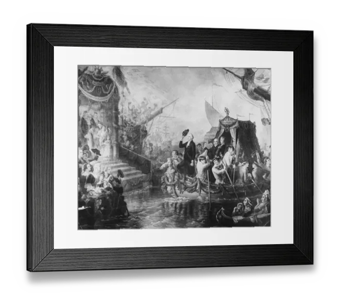 Framed Print : George Washington Arriving for his Inauguration