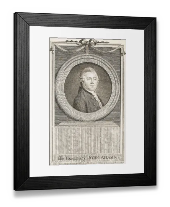 Framed Print : Portrait of John Adams