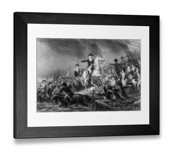 Framed Print : George Washington Directing Troops
