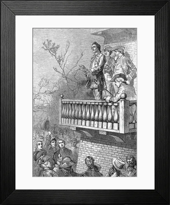 Framed Print : John Dixon Reading Declaration / Independe Framed Print : John Dixon Reading Declaration / Independe
