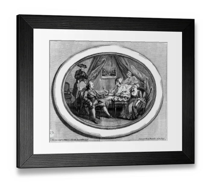 Framed Print : Voltaire Eating Breakfast Framed Print : Voltaire Eating Breakfast