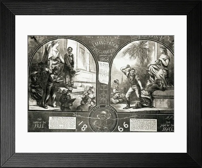 Framed Print : Illustration About The Emancipation Proclamation Framed Print : Illustration About The Emancipation Proclamation