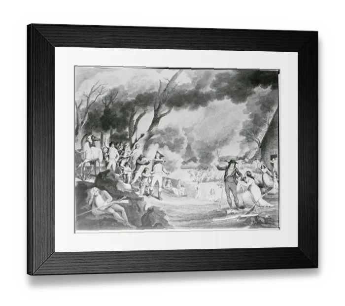 Framed Print : Illustration Depicting Battle of Lexington Framed Print : Illustration Depicting Battle of Lexington