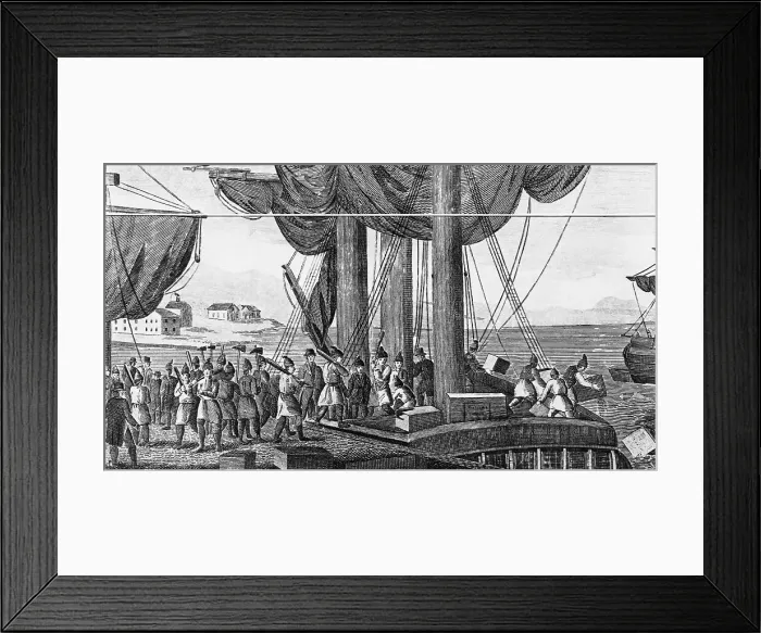Framed Print : Boston Tea Party;Tea Being Dumped / Harbor Framed Print : Boston Tea Party;Tea Being Dumped / Harbor