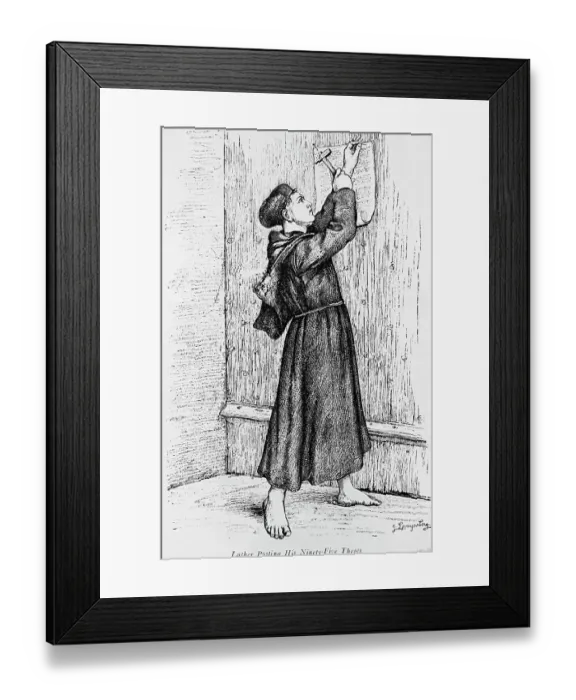 Framed Print : Print of Luther Posting His Ninety-Five Theses Framed Print : Print of Luther Posting His Ninety-Five Theses