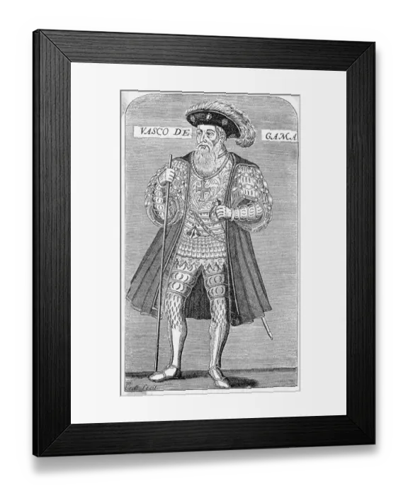 Framed Print : Portrait Of Navigator Vasco De Gama Framed Print : Portrait Of Navigator Vasco De Gama