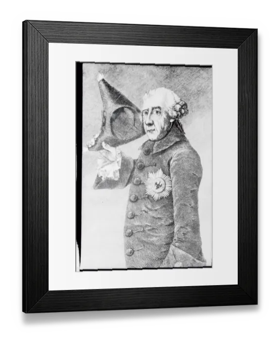 Framed Print : Portrait of Frederick the Great Framed Print : Portrait of Frederick the Great