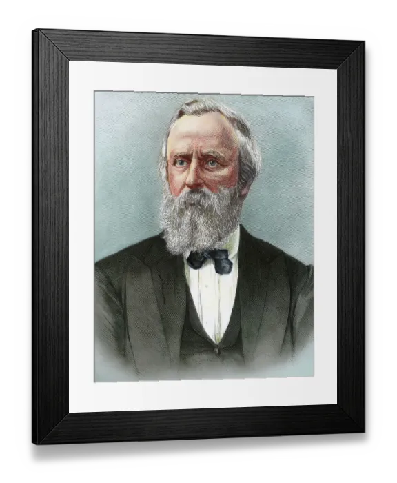 Framed Print : Color Woodcut Of Pres Rutherford Hayes Framed Print : Color Woodcut Of Pres Rutherford Hayes
