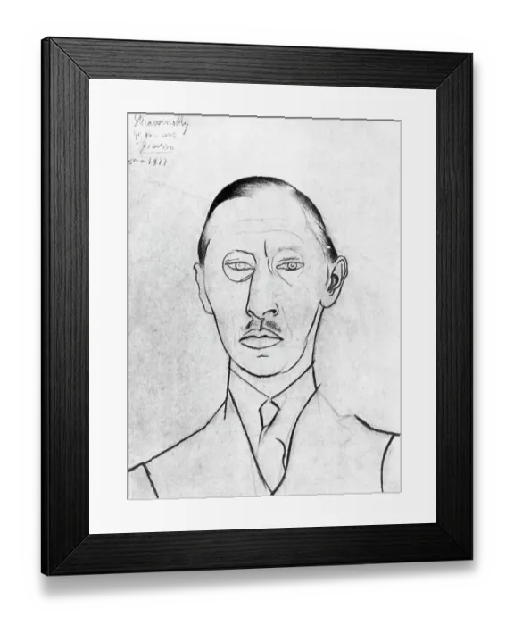 Framed Print : Sketch of Famous Composer Igor Stravinsky by Pablo Picasso Framed Print : Sketch of Famous Composer Igor Stravinsky by Pablo Picasso
