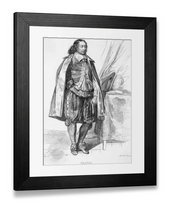 Framed Print : Portrait of Blaise Pascal Framed Print : Portrait of Blaise Pascal
