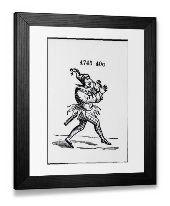 Framed Print : Illustration Of A Jester Framed Print : Illustration Of A Jester