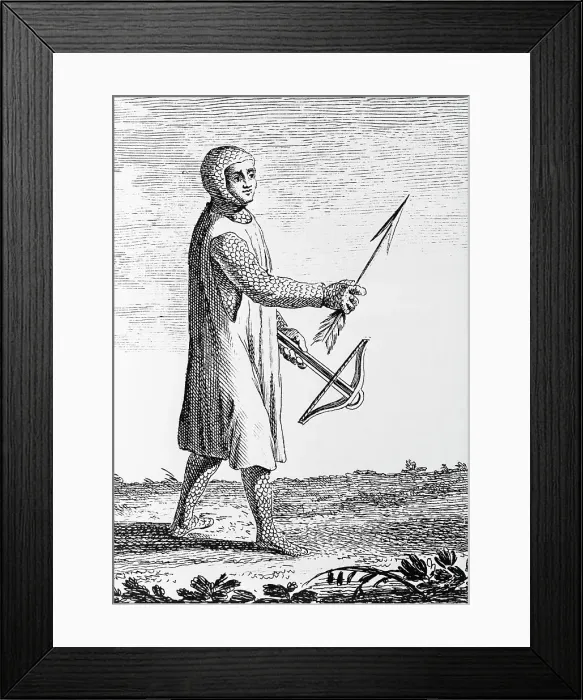 Framed Print : Archer With Crossbow And Arrow Framed Print : Archer With Crossbow And Arrow