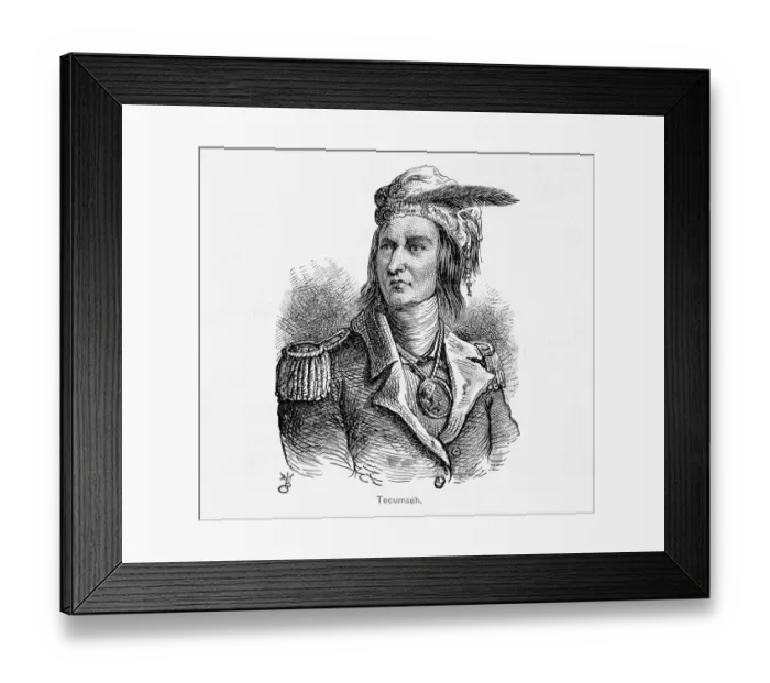Framed Print : Portrait Of Shawnee Chief Tecumseh Framed Print : Portrait Of Shawnee Chief Tecumseh