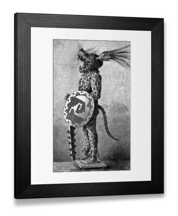 Framed Print : Aztec Warrior Of The Army Of Montezuma Framed Print : Aztec Warrior Of The Army Of Montezuma