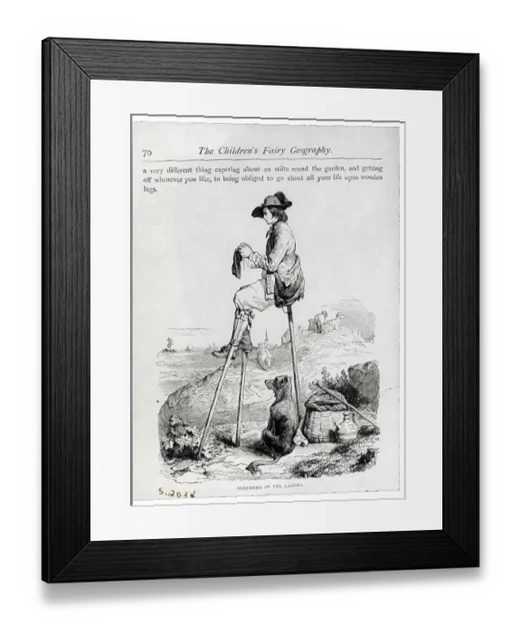 Framed Print : Shepherd On Stilts Framed Print : Shepherd On Stilts