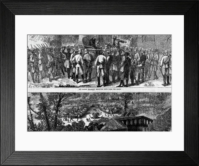 Framed Print : British Invade Ashanti Kingdom (Illus) Framed Print : British Invade Ashanti Kingdom (Illus)