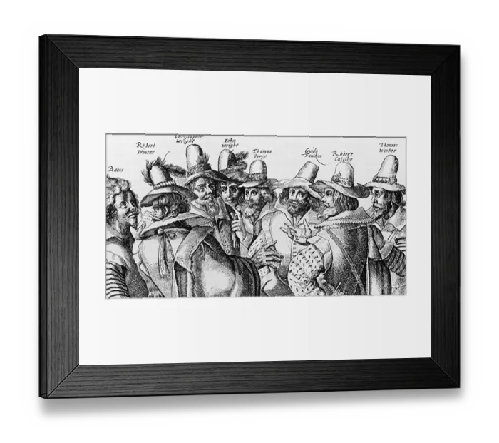 Framed Print : Guy Fawkes and the Gunpowder Plotters