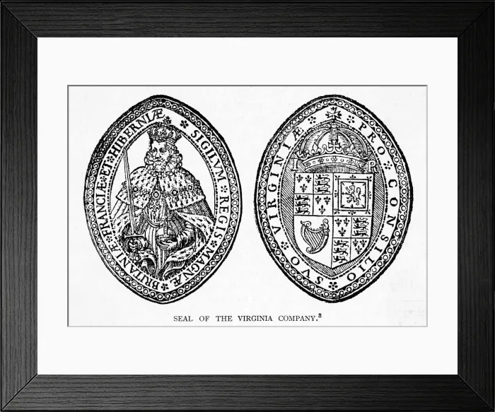 Framed Print : Seal Of The Virginia Company Framed Print : Seal Of The Virginia Company