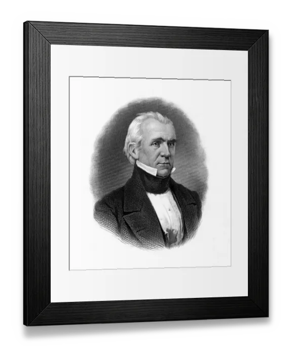 Framed Print : Portrait of James K. Polk Framed Print : Portrait of James K. Polk