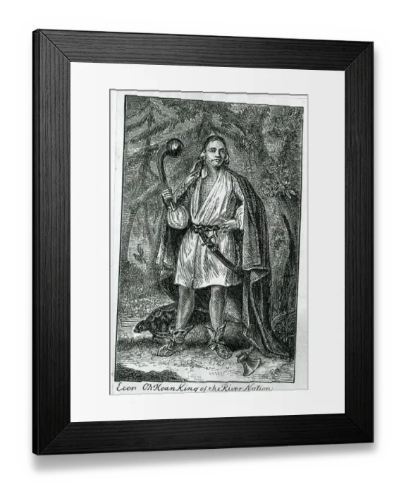 Framed Print : Econ Ohkoan, King Of The River Nation Framed Print : Econ Ohkoan, King Of The River Nation