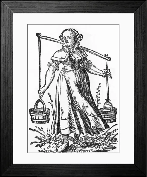 Framed Print : German Maid Servant