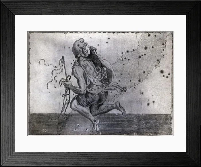 Framed Print : Engraving Of Constellation Charioteer Framed Print : Engraving Of Constellation Charioteer