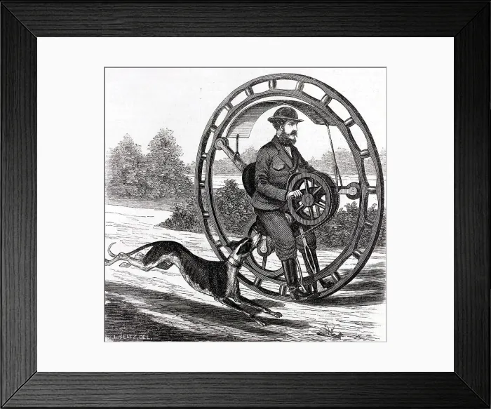 Framed Print : Unicycle Or Yankee Velocipede