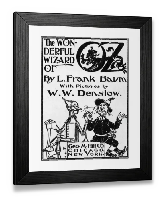 Framed Print : Title Page Illustration by William W. Denslow, from The Wonderful Wizard of Oz by Frank Baum