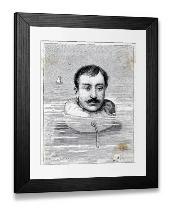 Framed Print : Inflated Lifesaving Collar Framed Print : Inflated Lifesaving Collar