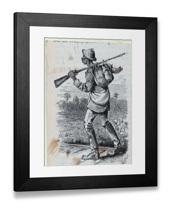 Framed Print : Black Migrant Laborer Going South Framed Print : Black Migrant Laborer Going South
