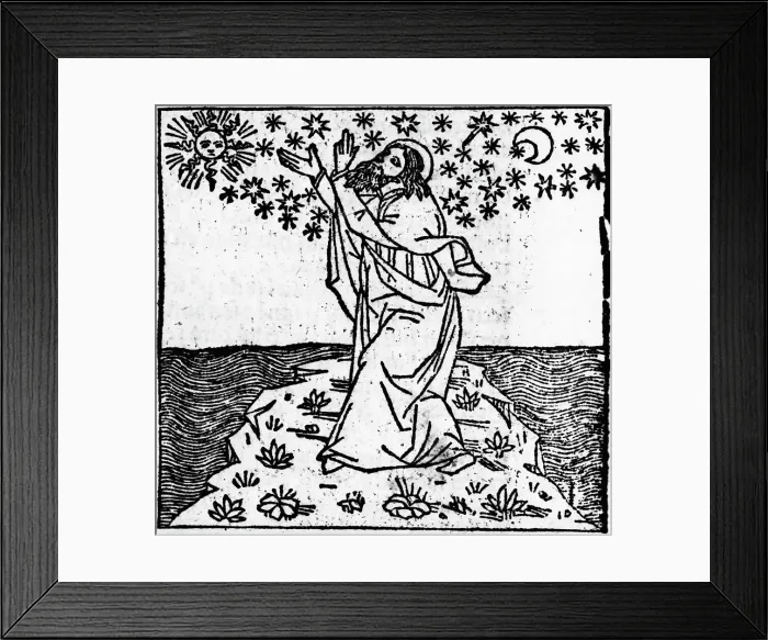 Framed Print : Panel Illustrating The Creation Of Sky