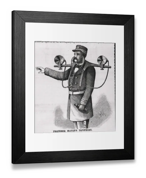 Framed Print : Professor Mayer'S Topophone Framed Print : Professor Mayer'S Topophone