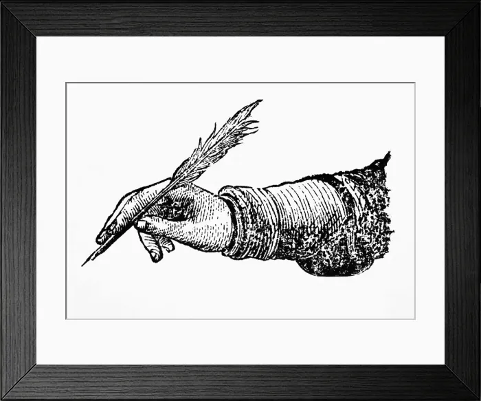 Framed Print : Hand In Writing Position