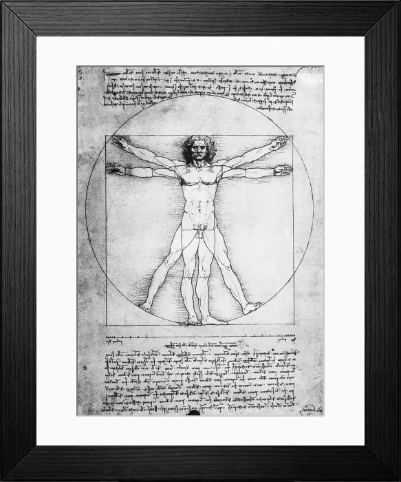 Framed Print : Vitruvian Man by Leonardo da Vinci Framed Print : Vitruvian Man by Leonardo da Vinci
