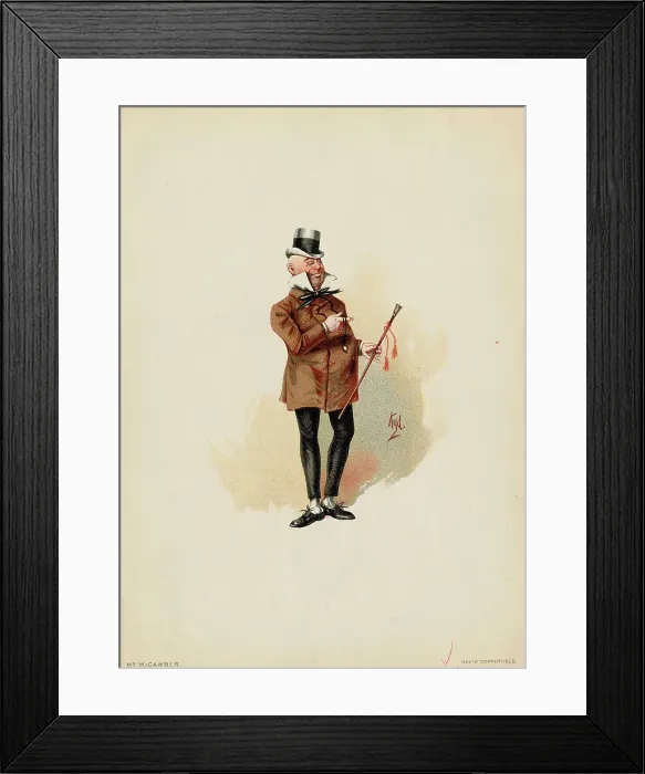 Framed Print : Illustration of Mr. Micawber Framed Print : Illustration of Mr. Micawber