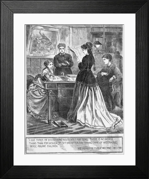 Framed Print : Suffragette Depiction from Harper's Bazaar Framed Print : Suffragette Depiction from Harper's Bazaar