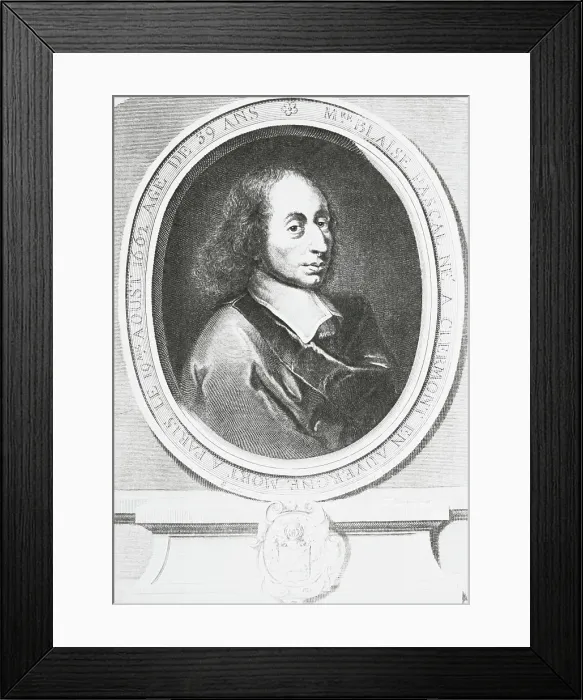 Framed Print : Portrait of Blaise Pascal Framed Print : Portrait of Blaise Pascal
