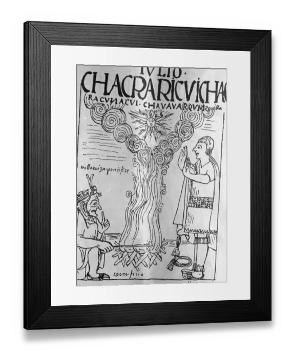 Framed Print : Depiction of Incans Performing Sacrifice Framed Print : Depiction of Incans Performing Sacrifice