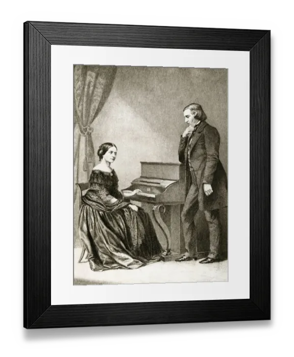 Framed Print : Clara and Robert Schumann