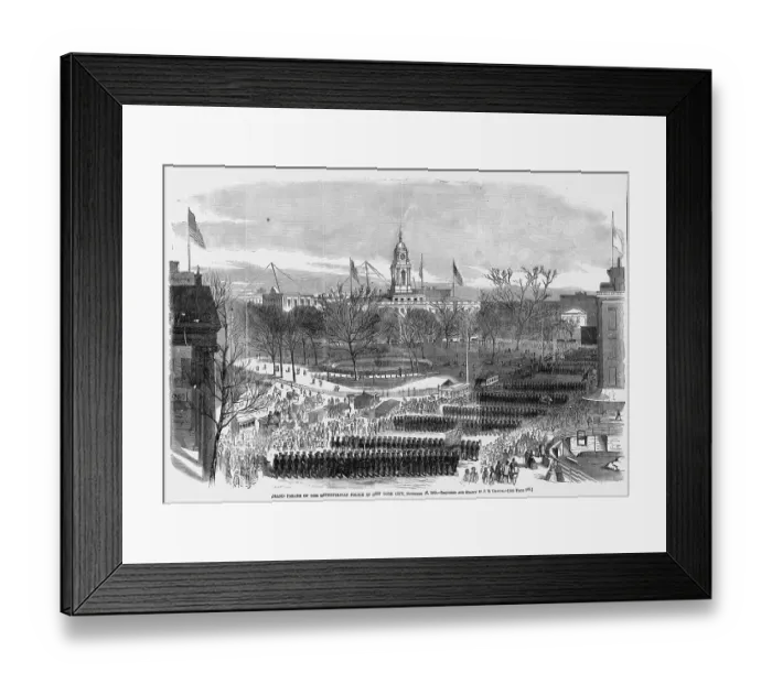 Framed Print : Grand Parade of the Metropolitan Police in New York City, November 16, 1865 by J.R. Chapin Framed Print : Grand Parade of the Metropolitan Police in New York City, November 16, 1865 by J.R. Chapin