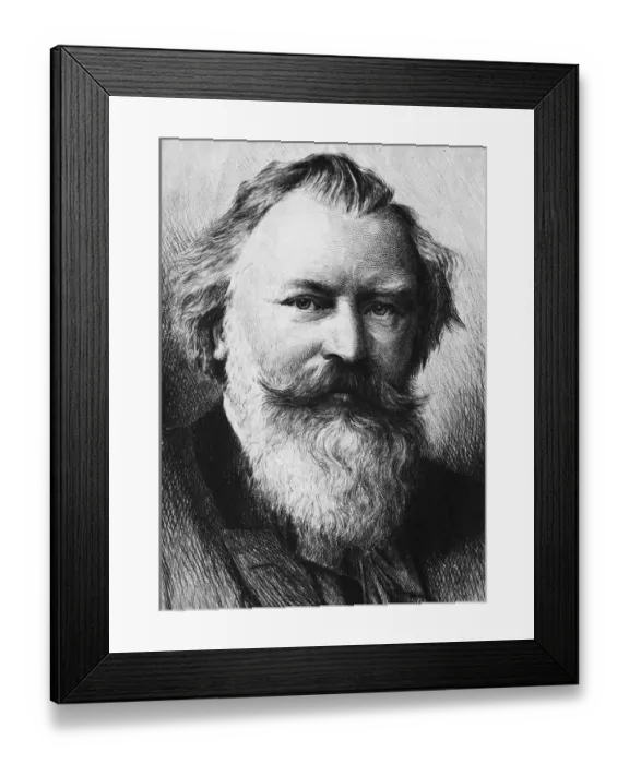Framed Print : Portrait of Johannes Brahms Framed Print : Portrait of Johannes Brahms