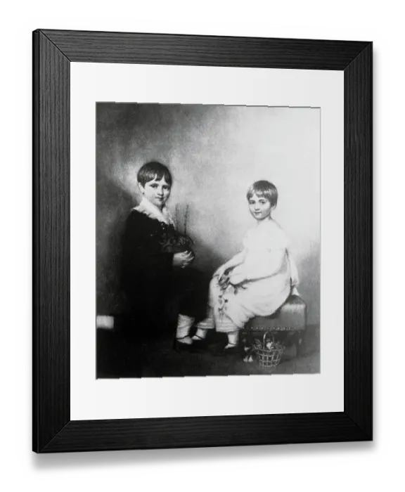 Framed Print : Charles Darwin with Sister Catherine Framed Print : Charles Darwin with Sister Catherine