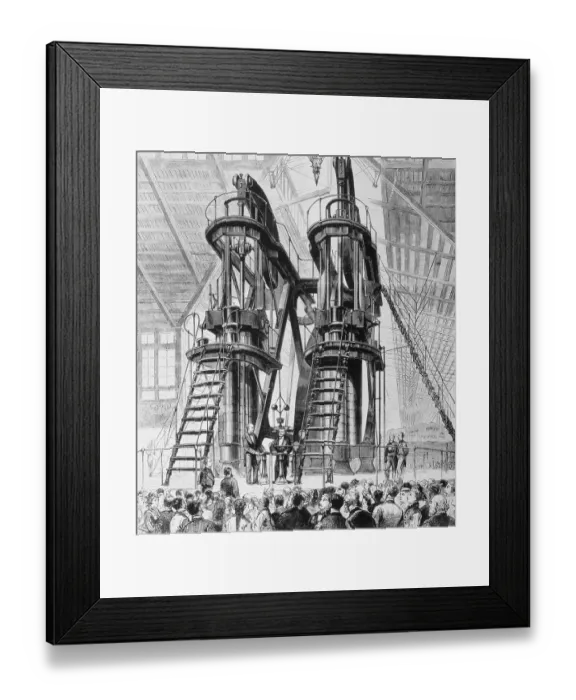 Framed Print : Ulysses Grant Starting Great Corliss Engine