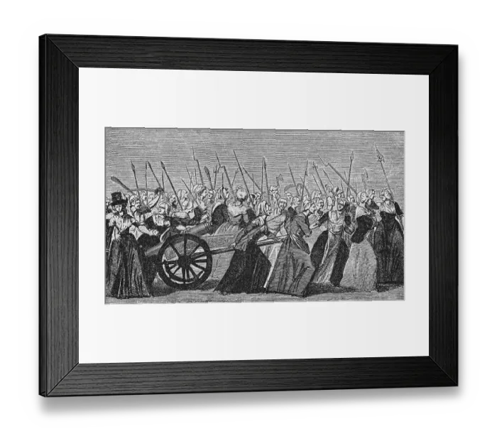 Framed Print : Women Marching at Versailles Framed Print : Women Marching at Versailles